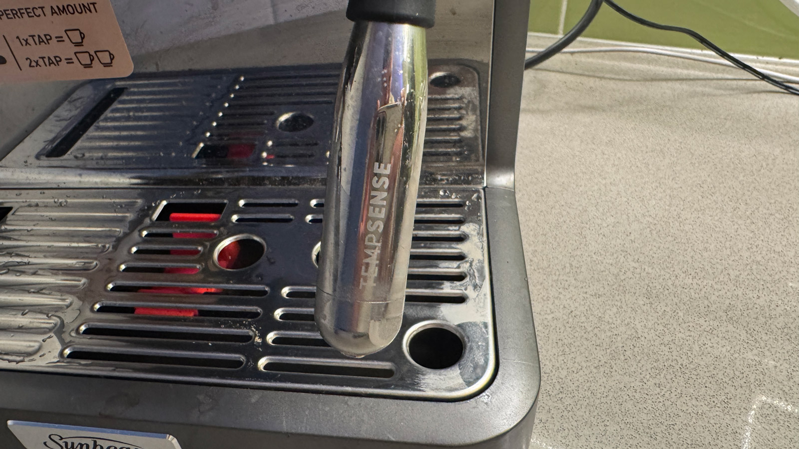 Close up of the TempSense wand of the Sunbeam Origins Sense