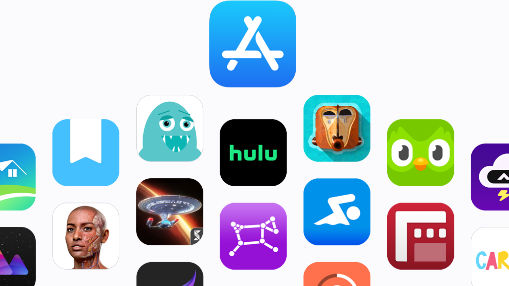 A picture of apps from the app store