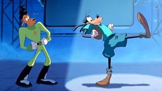 Goofy dances with Powerline in A Goofy Movie