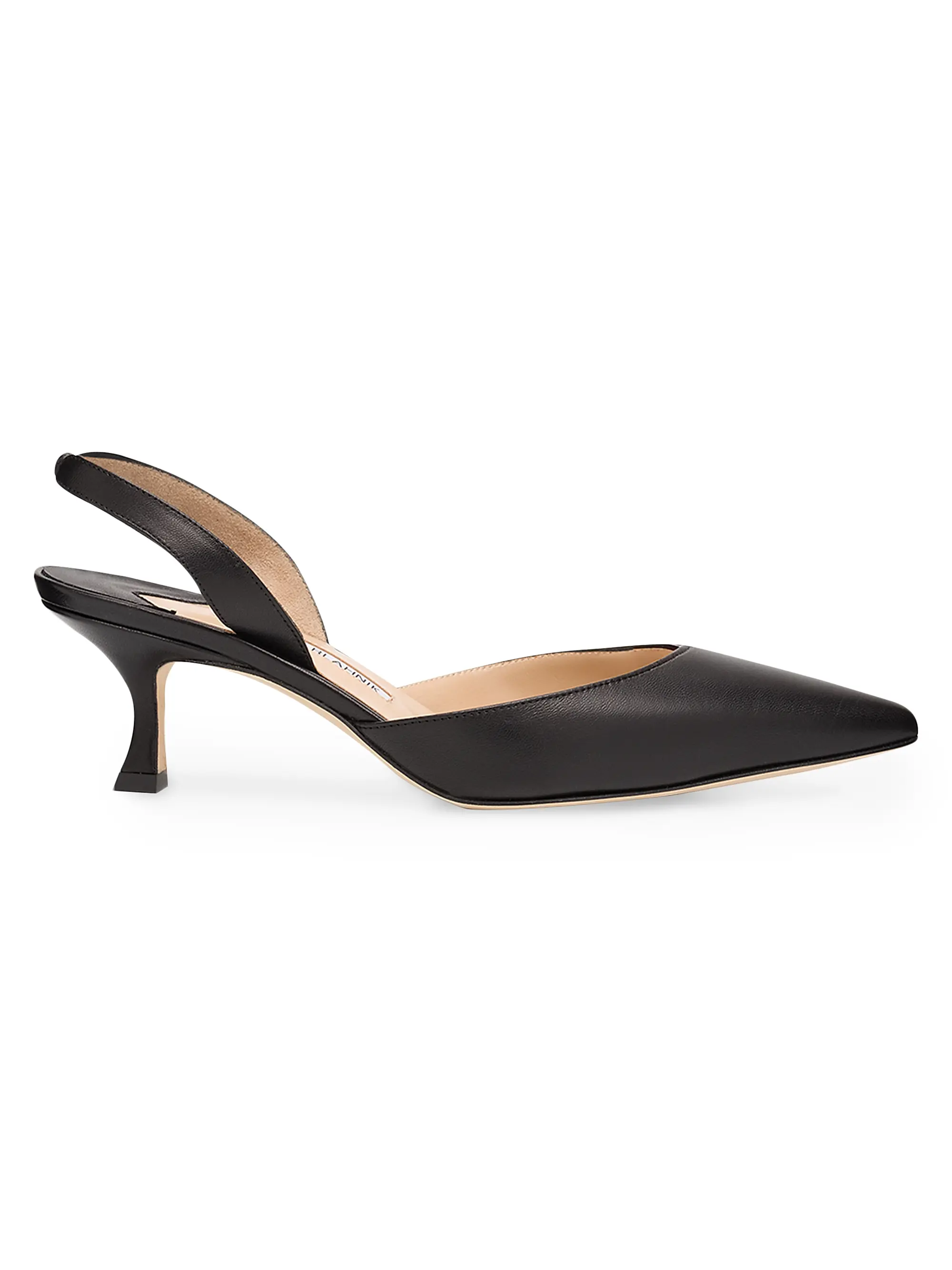 Carolyne 50mm Leather Slingback Pumps