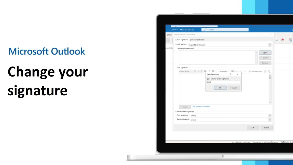 How to change signature in Outlook