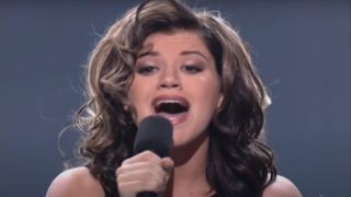 Kelly Clarkson performs on American Idol.