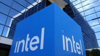 Intel Logo in front of a building