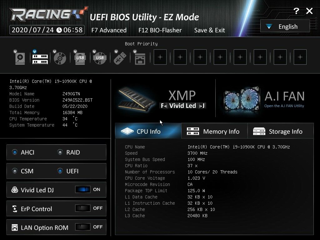 Biostar Z490GTN