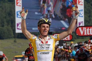 Riccardo Riccò takes his first Tour stage win.