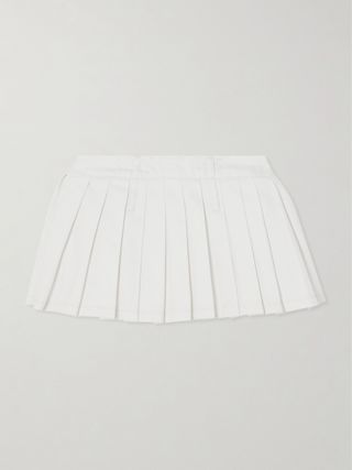 Blake denim pleated mini skirt