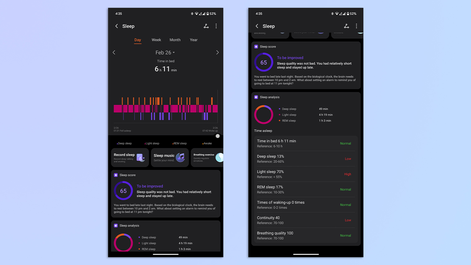 Screenshots showing the Honor Health app