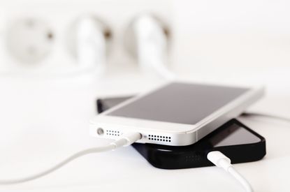 iPhones charging