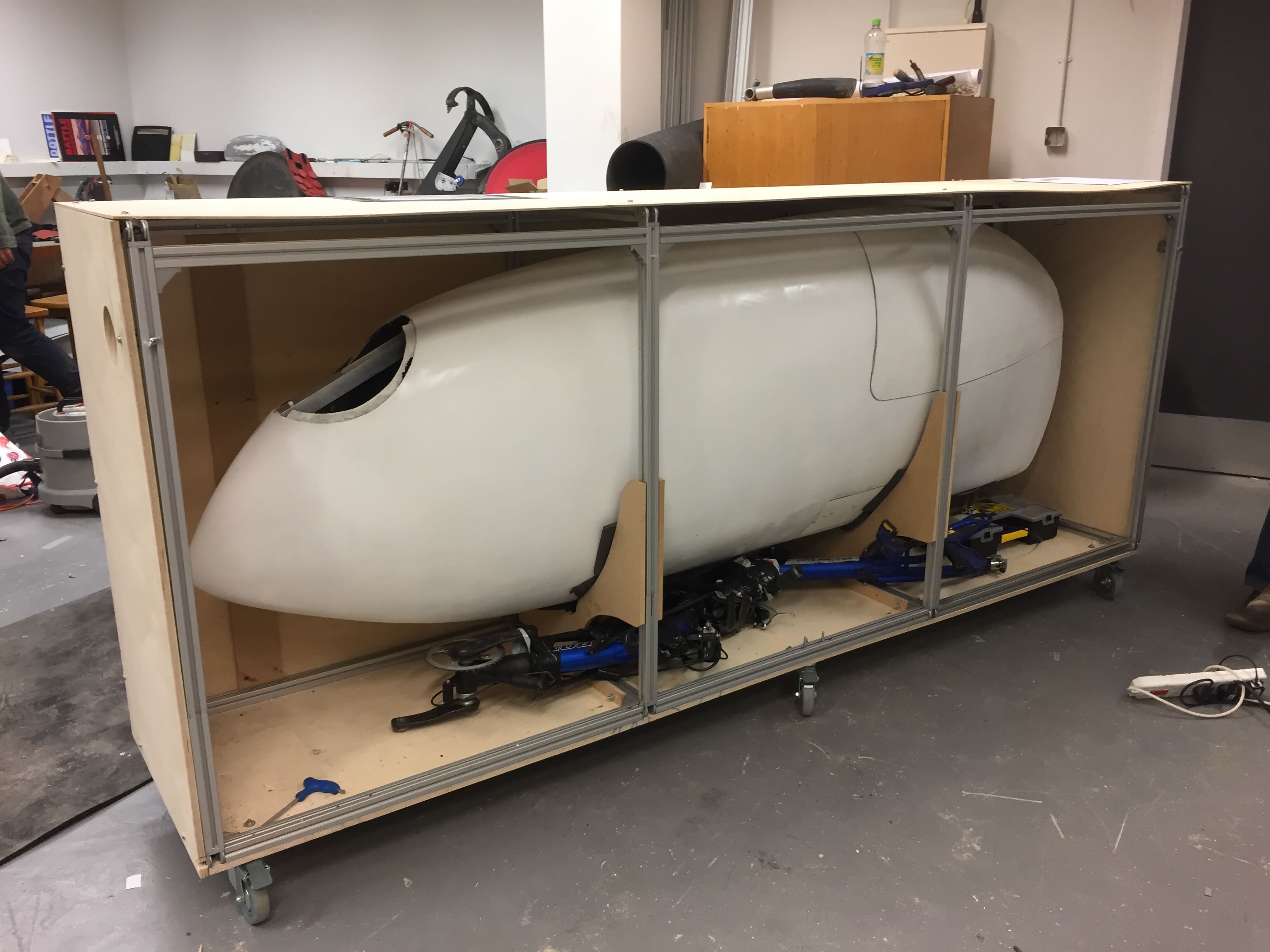 an aerodynamic shell