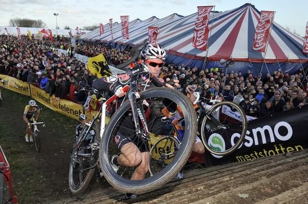 Jonathan Page gives it his all on the tough step section.