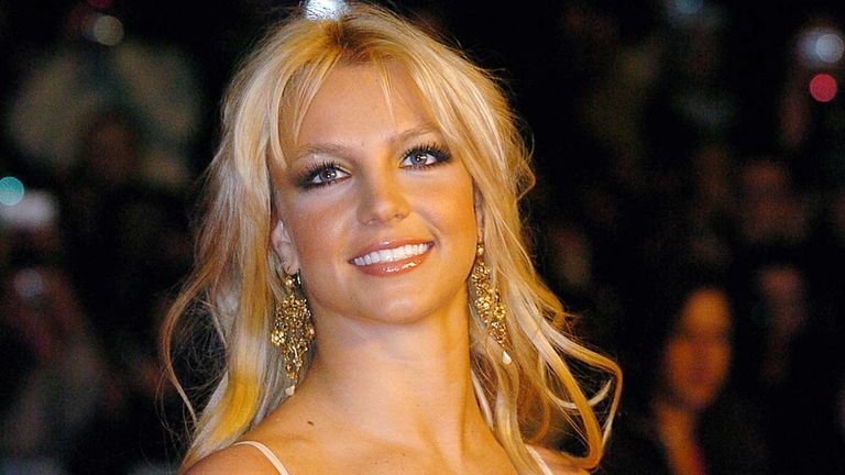 Britney Spears arrives 24 January 2004 at Cannes' Palais des Festivals, for France's annual NRJ music awards.