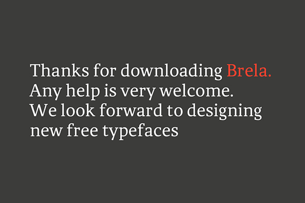 Best free fonts: Brela