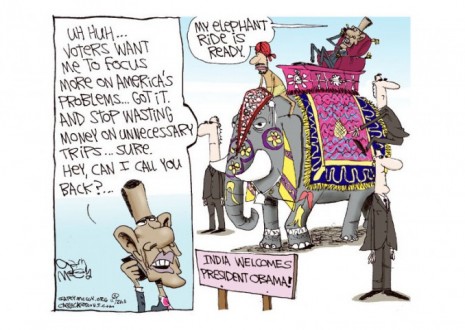 Obama gets frugal
