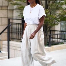 women in all white outfit 