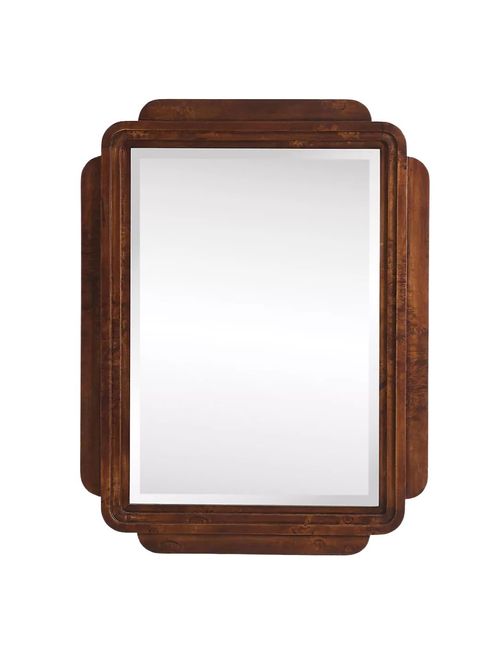 Betti Burl Wood Portrait Wall Mirror