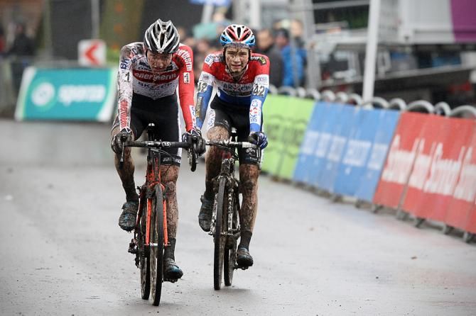 The Van der Poel brothers come in to the line