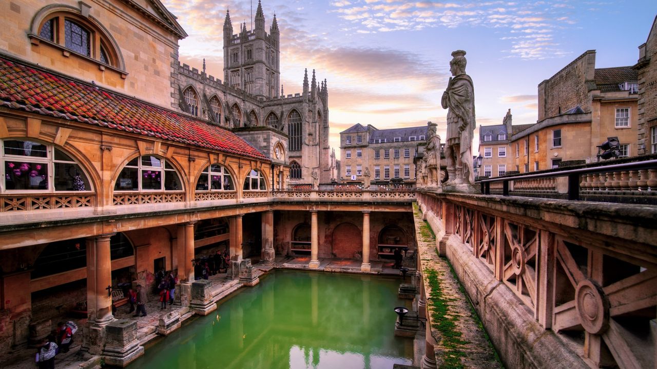 The Roman Baths in Bath, Somerset