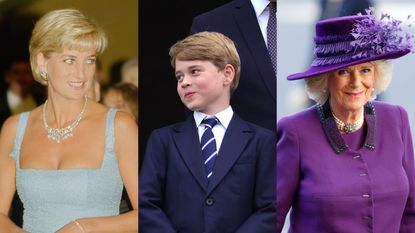 Prince George, Princess Diana, and Duchess Camilla