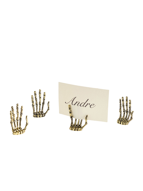 Skeleton Hand Place Card Holders - Set of 4