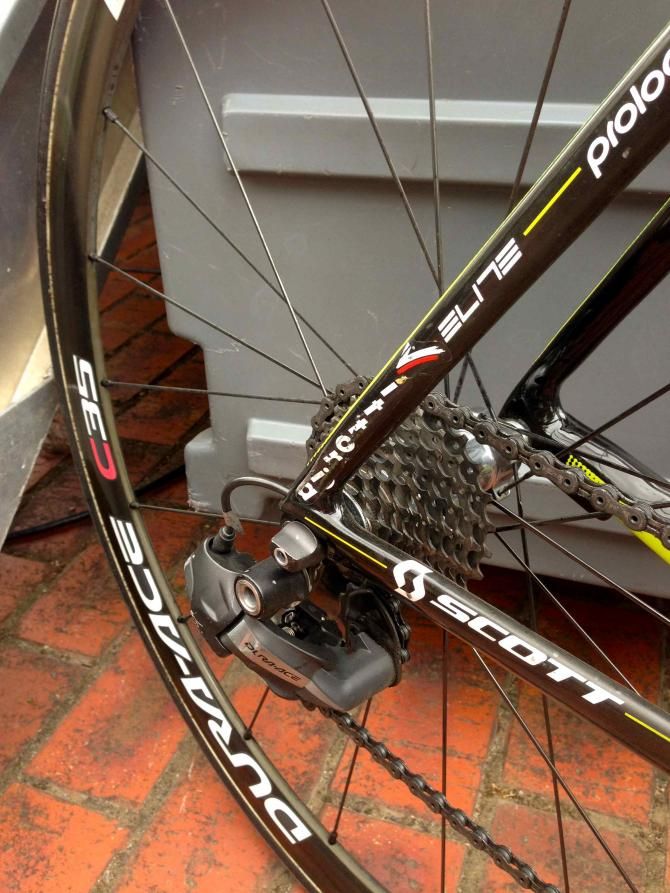 Howson used a Shimano Dura-Ace 11-25 cassette to tackle the tough Buninyong climb and wickedly fast descent