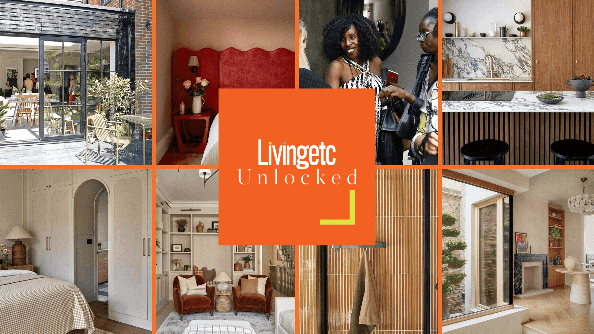 a revolving gifs of interiors images and the livingetc unlocked logo 