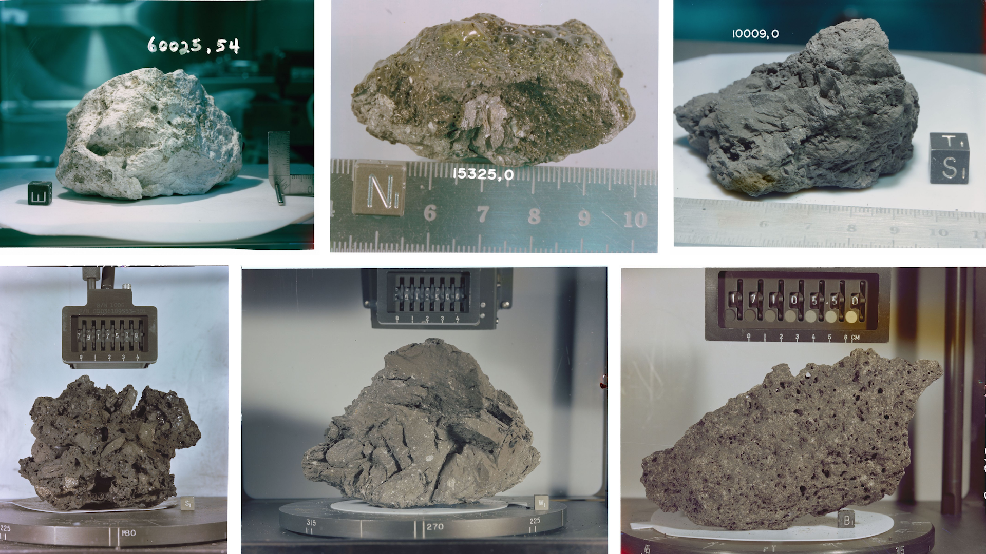 مجموعة من صخور أبولو القمرية المفهرسة