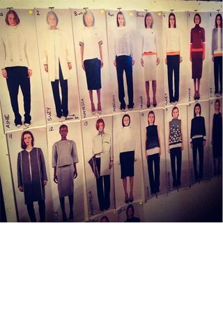 Backstage: The Line Up At Pringle AW14
