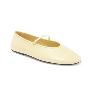 Jeffrey Campbell pale yellow mary jane flat