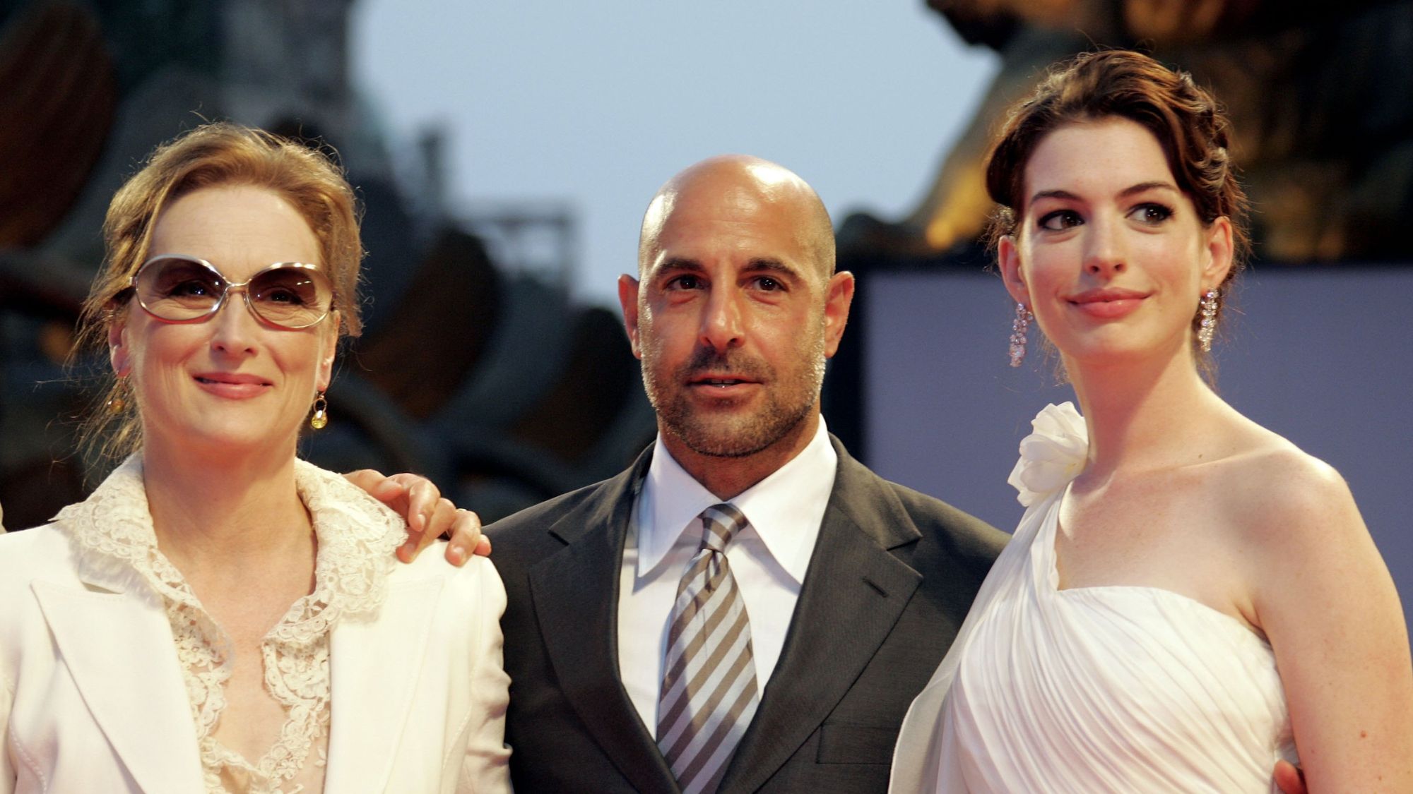 Meryl Streep, Stanley Tucci and Anne Hathaway attend the 63rd Venice Film Festival