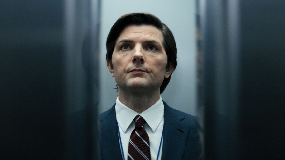 Adam Scott in “Severance,” now streaming on Apple TV+.