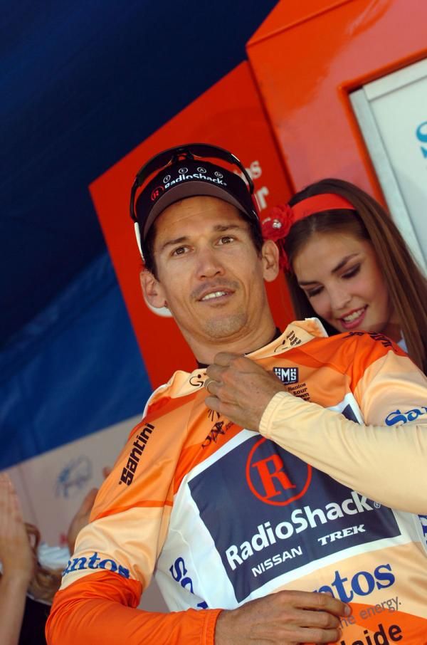 Robbie McEwen was delighted to lead the race. A few weeks ago he didn't have a team