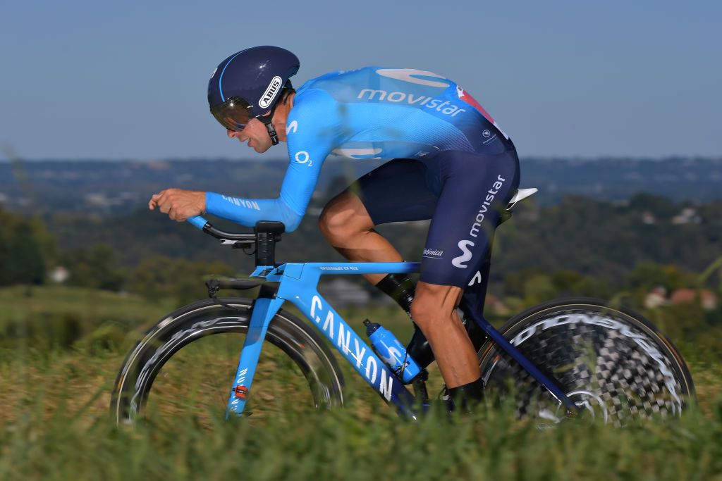 Marc Soler in the Vuelta a Espana stage 10 time trial in Pau