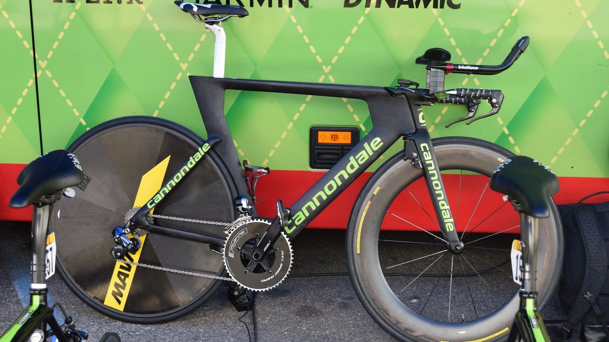 Davide Formolo rode the stage on the new Cannondale Super Slice