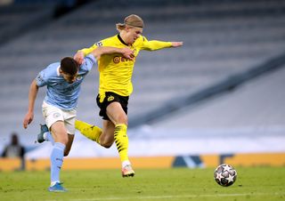 Dortmund forward Erling Haaland had a fairly quiet night