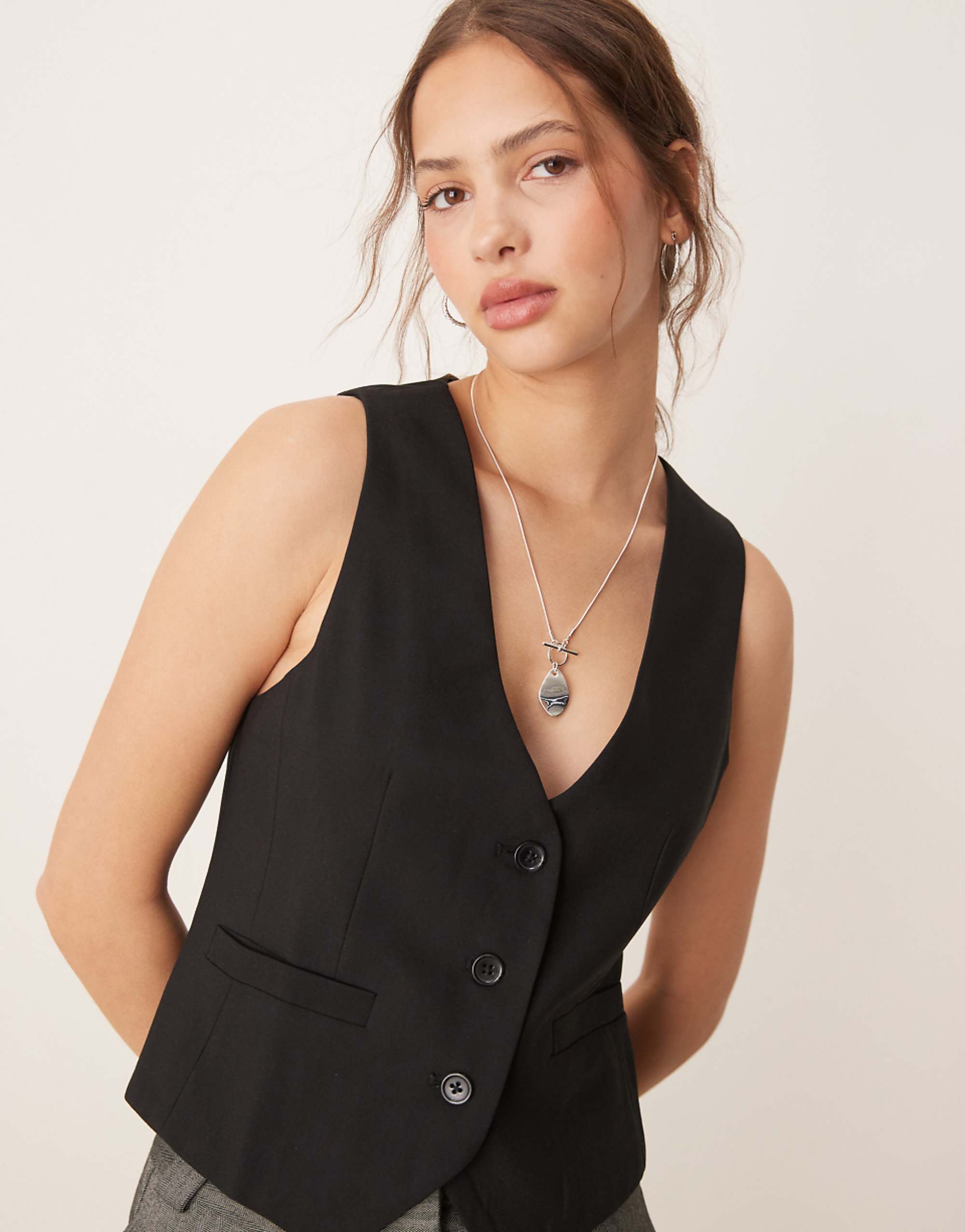 Asos Design Tailored Waistcoat in Black