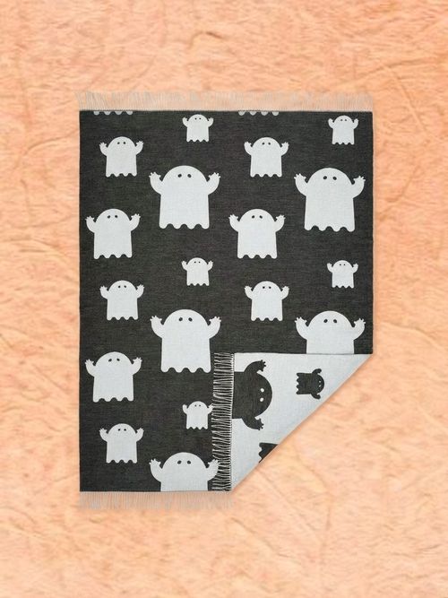 Kustfyr Throw - Ghost Pattern Black/white 51x67 "
