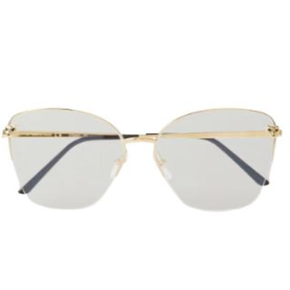 Cat-eye gold tone optical glasses 