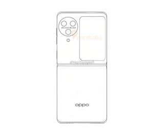 Leaked design of the OPPO Find N3 Flip with circular camera housing