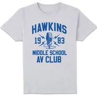 Stranger Things Hawkins AV Clubs White Tee Stranger Things Hawkins AV Clubs White Tee