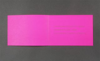﻿Jil Sander’s invitation opened to reveal a shocking-pink interior.