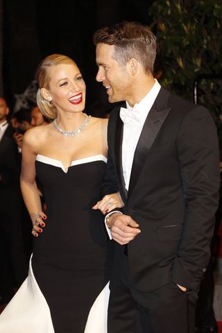 Blake Lively And Ryan Reynolds Coordinate In Monochrome At Cannes 2014