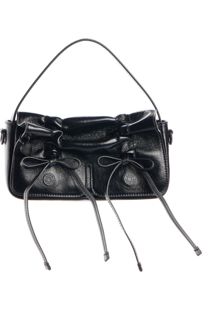Micro Multipocket Crinkled Leather Handbag