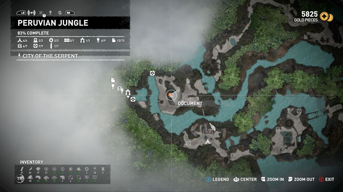 Peruvian Jungle relic, mural, and document locations Complete Shadow