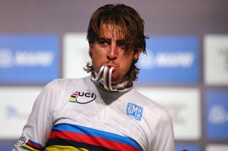 Peter Sagan after winning the World Championship road race in Richmond 2015