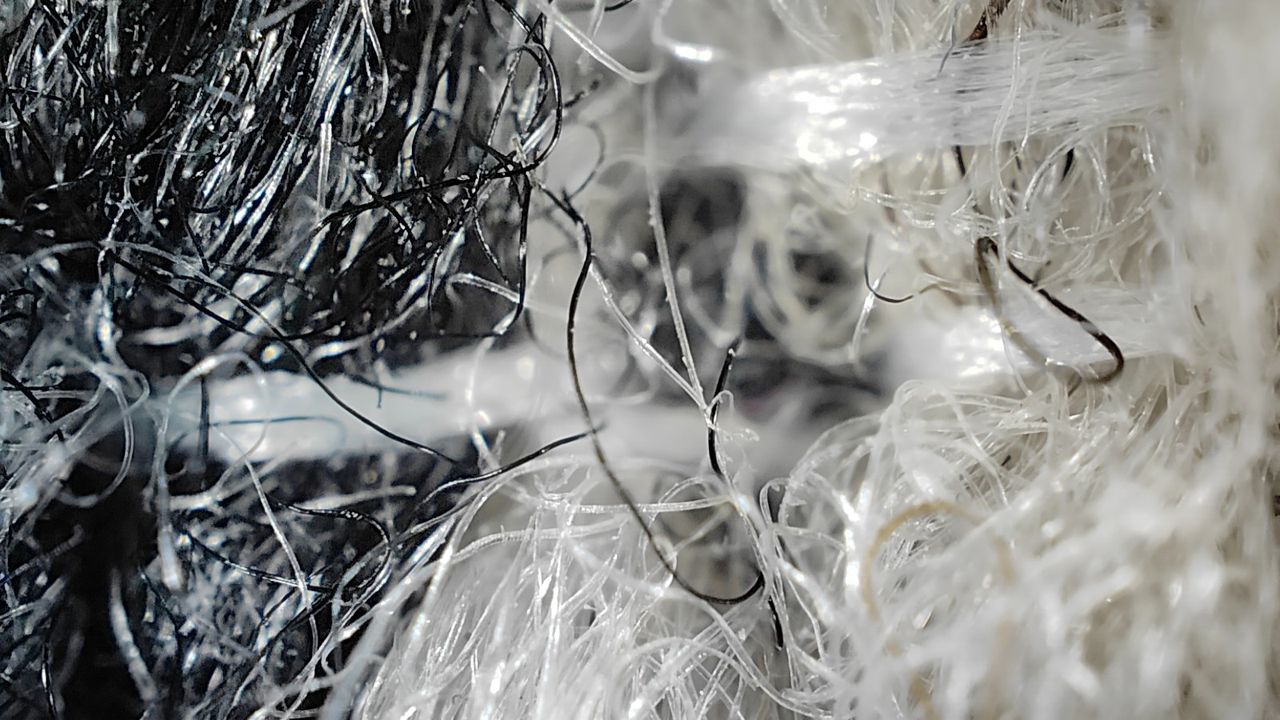 Microscopic picture of a poncho taken using the Realme GT 2 Pro