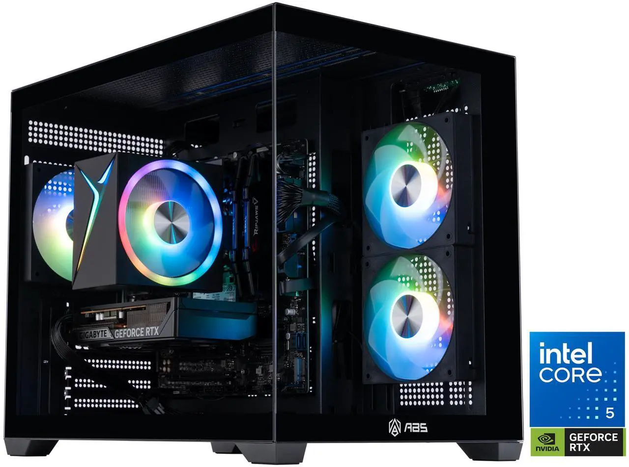 Abs Flux Ii Aqua Gaming Pc - Windows 11 - Intel Core 5 120 - Nvidia Geforce Rtx 5060 8gb - Dlss 4 - 32gb Ddr4 3200 - 1tb M.2 Ssd - Newegg.com