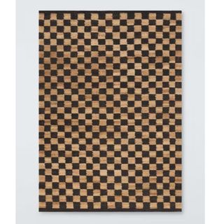 John Lewis Checkerboard Pure Jute Rug, Cocoa