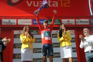 Alejandro Valverde (Movistar) moves into the lead at the Vuelta