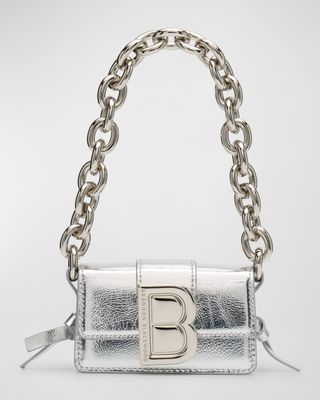 Nia Micro Metallic Leather Shoulder Bag