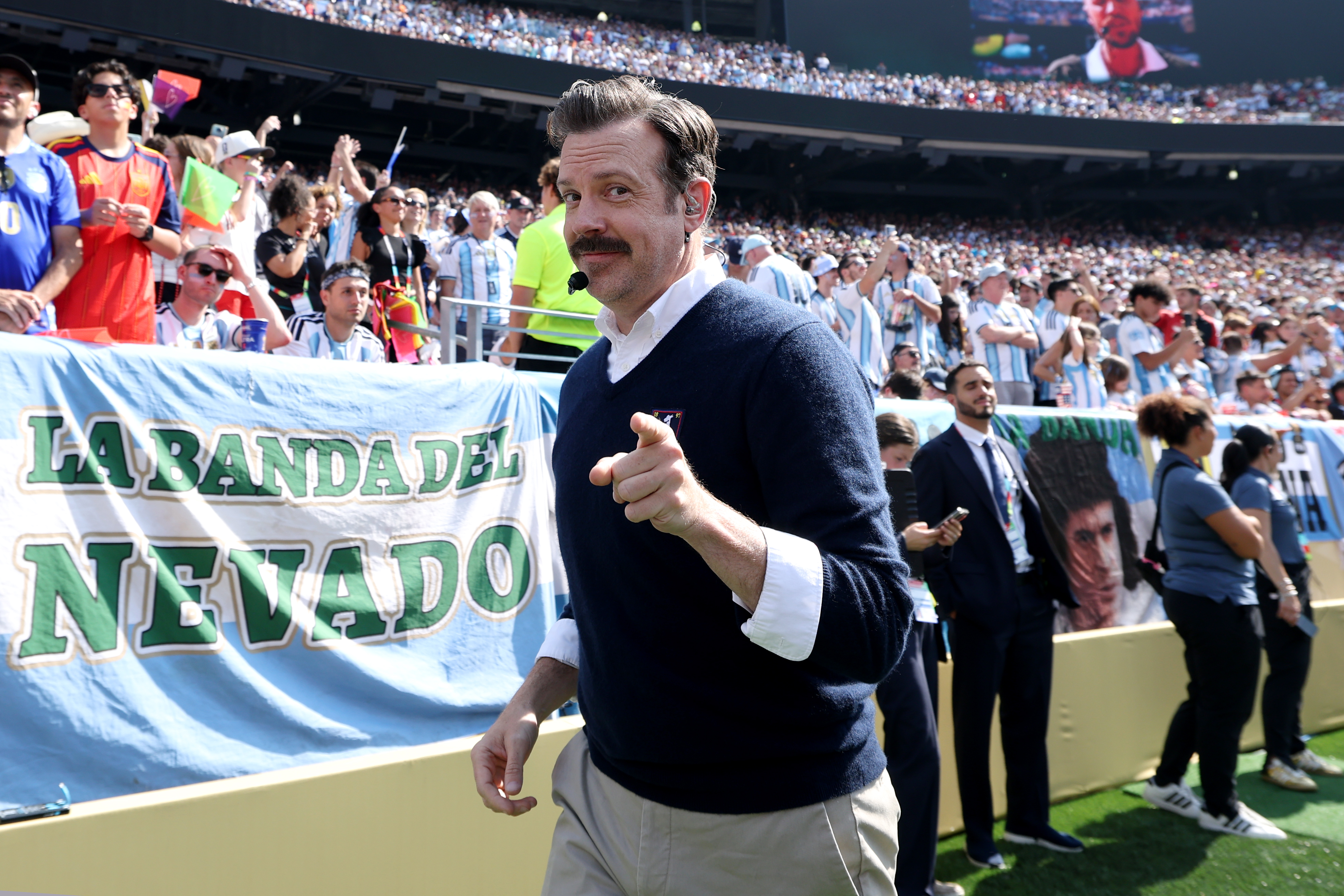 Jason Sudeikis, appearing as Coach Ted Lasso